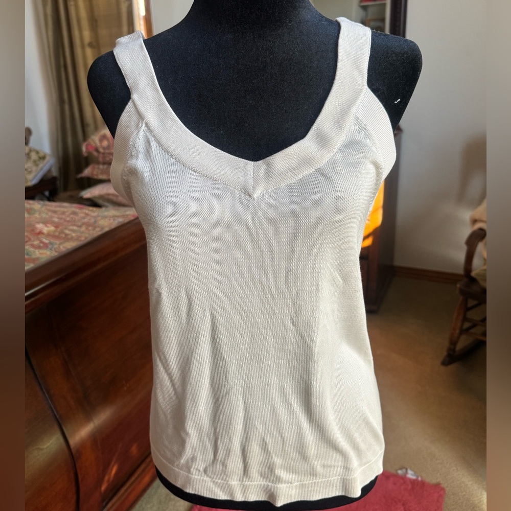 BARRY BRICKEN sleeveless silk knit shell.